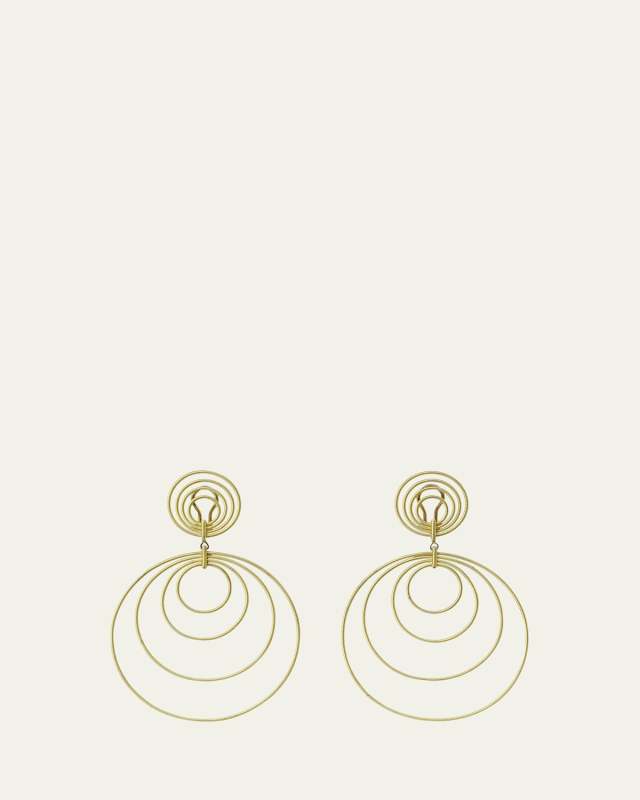 Waikiki 18K Yellow Gold Circle Drop Earrings